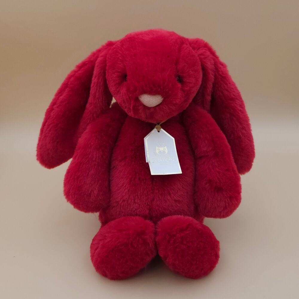 Jellycat Bashful Luxe Bunny Scarlett Medium - AUTHENTIC - NEW WITH TAGS